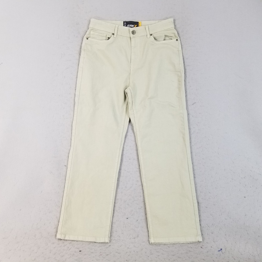 RawX Pants Mens 32x30 Tan Wide Leg Relaxed Fit Cotton Blend Khaki Trousers